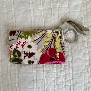 Vera Bradley Floral Key & Card Holder - Pink, Green, White